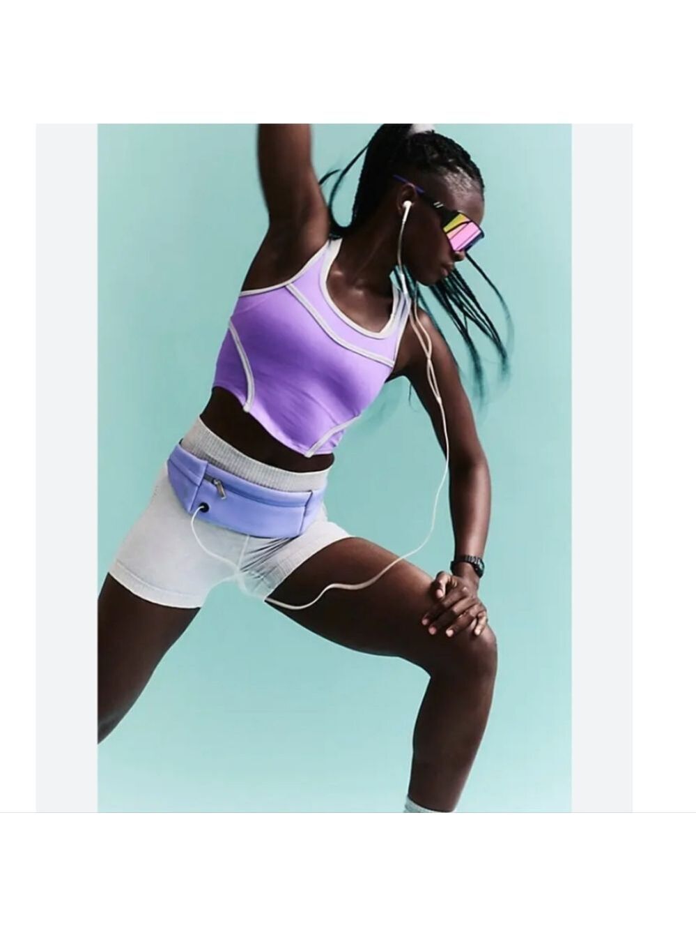 Purple and White Activewear Set